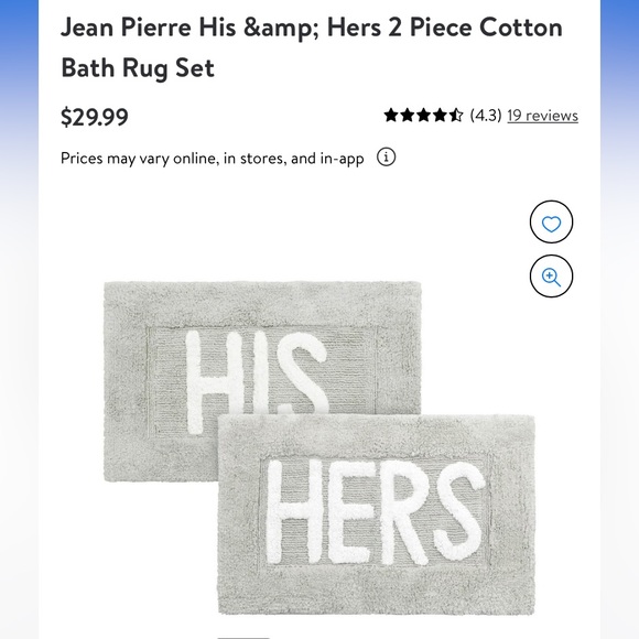 Jean Pierre Other - His & Hers bath rugs